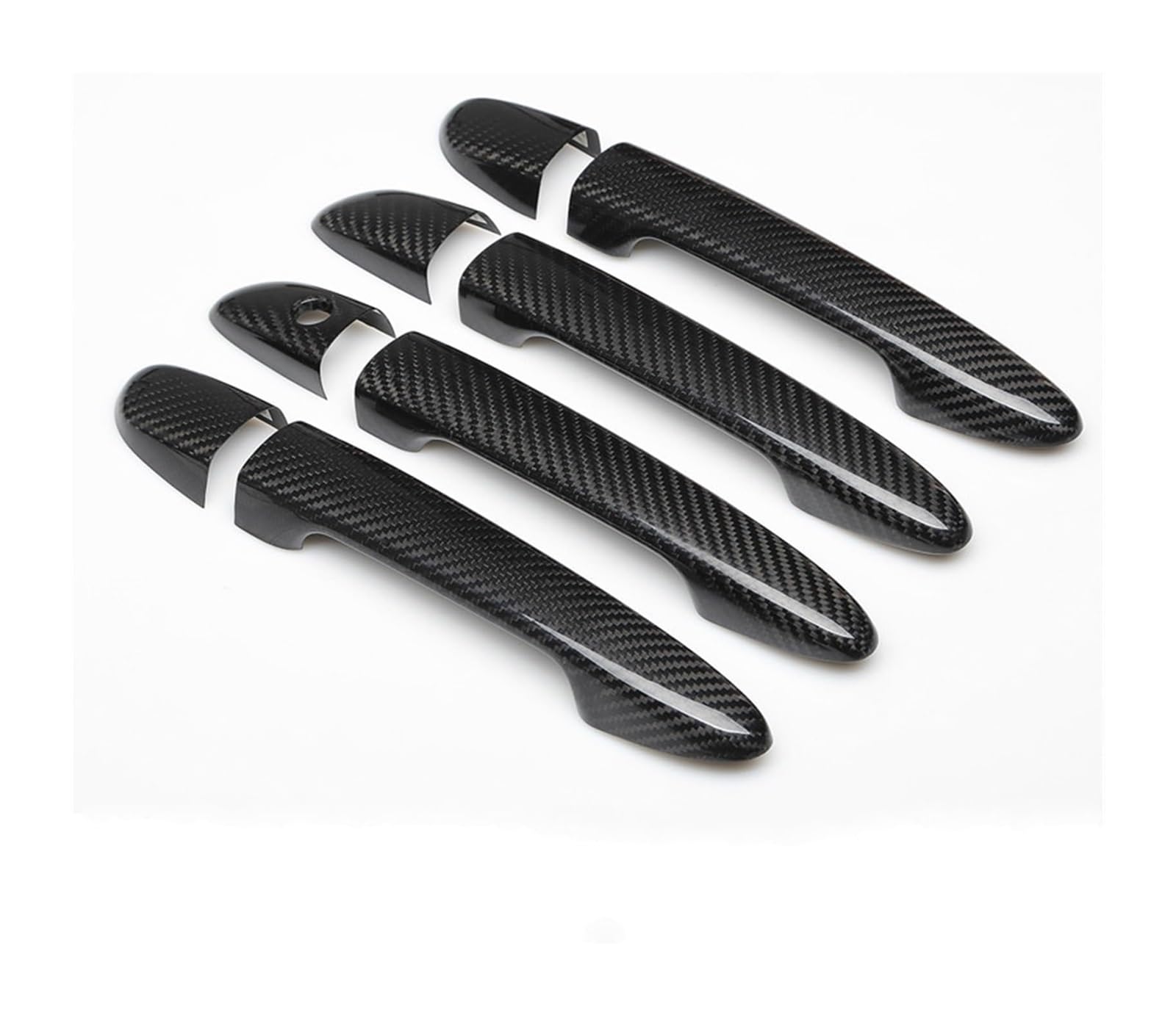 Hckclmbmzw Style1 For Mazda 3 2010-2019 Plastic Door Handle Cover Styling Carbon Fiber Chrome Car Accessories Door Handle Cover(Style1)