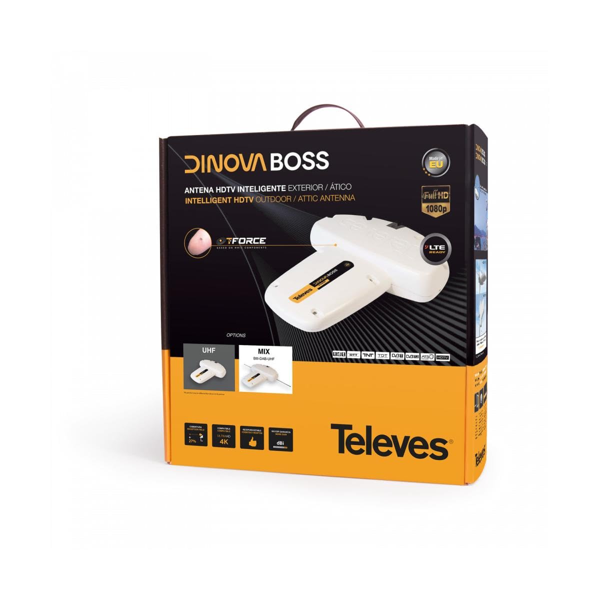 Televes DINOVARVUTF2-S Universal-Antenne UKW/DAB/DVB-T SET, mit Netzteil (144224)