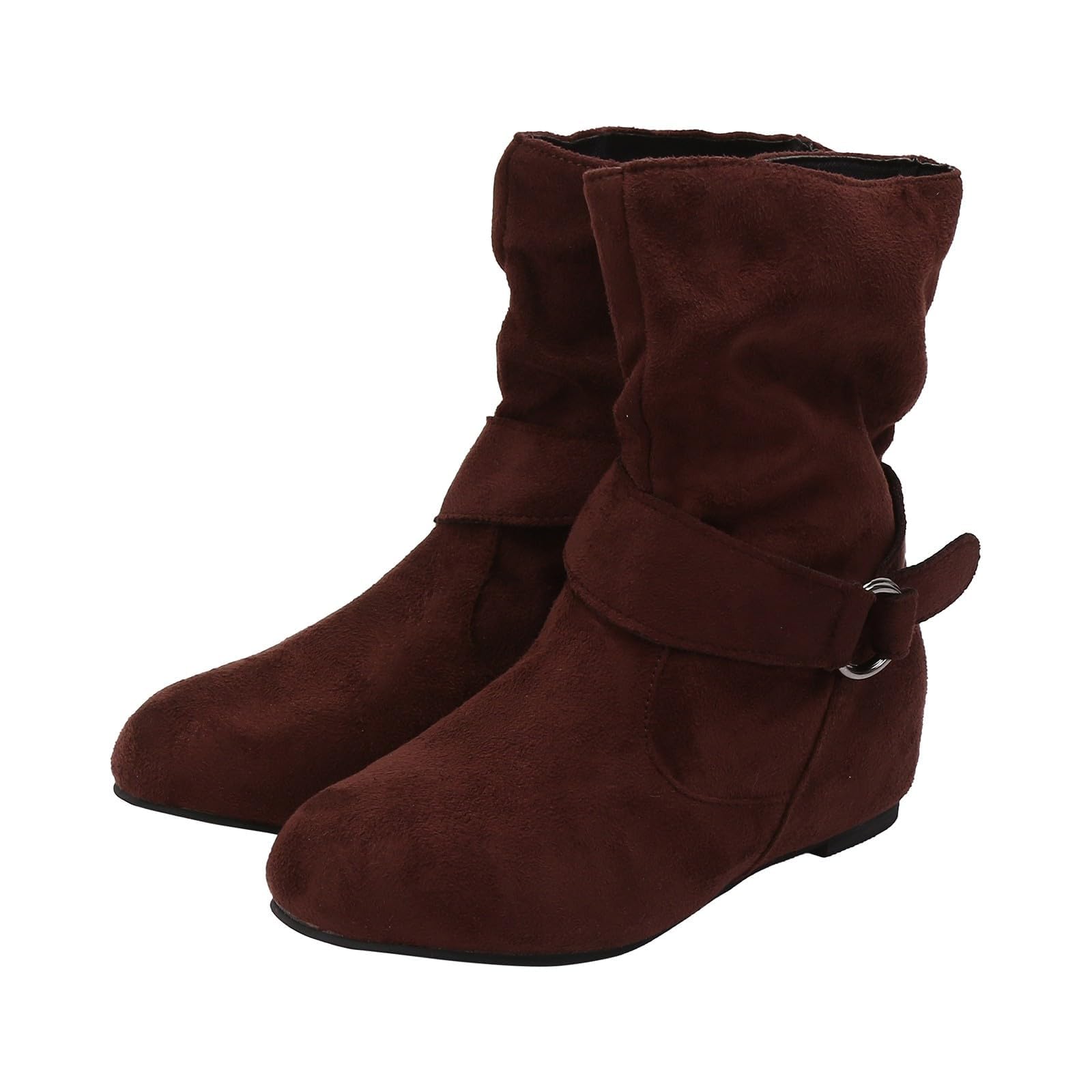 Slouchy Boots for Women Womens Slip On Casual Slouchy Short Ankle Boot Side Zipper Casual Comfortable Winter Fall