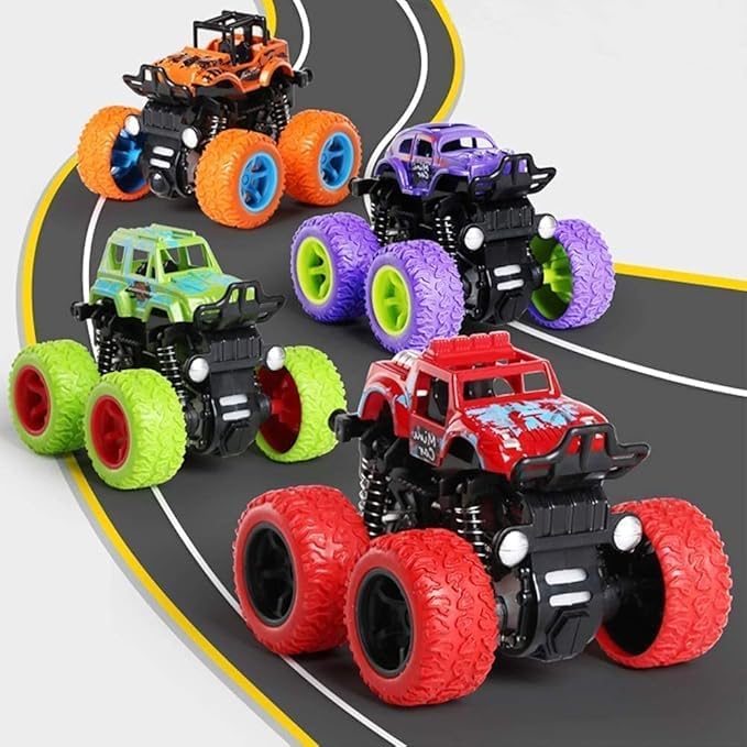 Image of Prime Mini Monster Truck Cars Toys Push and Go 360 Degree Rotating Stunt Car Trucks for Kids Playing and Gifting (Monster Truck)