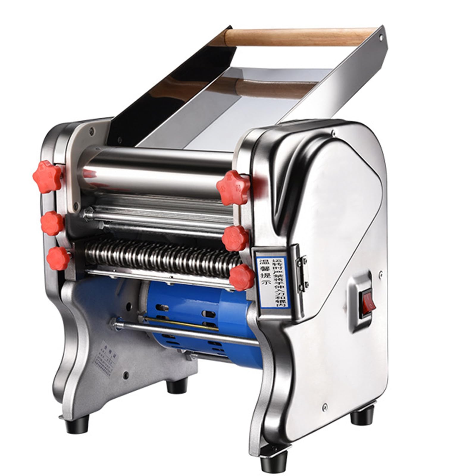 Macchina per Pasta Elettrica Commerciale,Rullo Pressa Pasta in Acciaio Inox,Macchina per Pasta Automatica da 550 W/750 W per Uso Domestico/Commerciale (Lama da 3 Mm/9 Mm) Doughwidth20cm