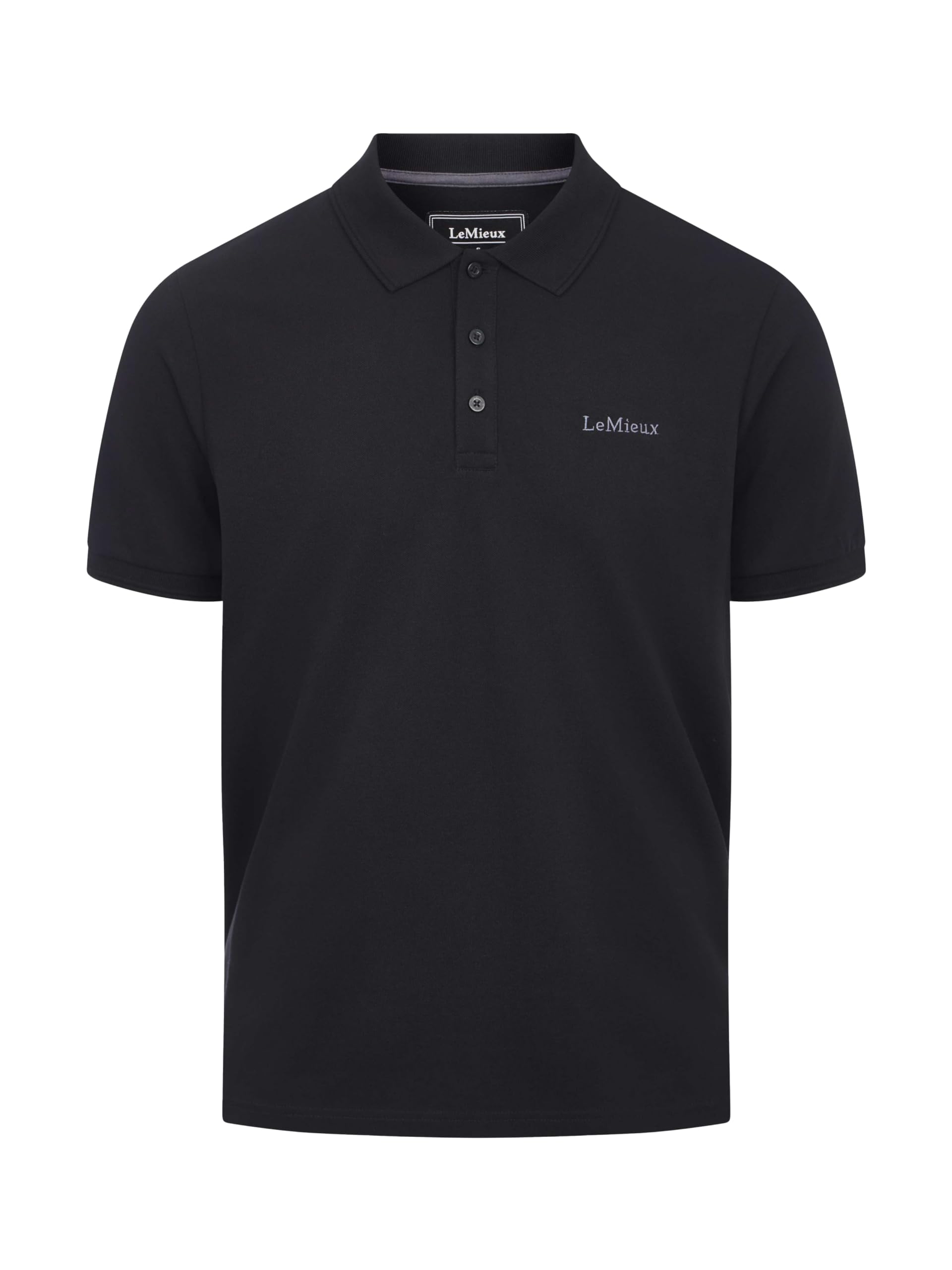LeMieux Mens Classique Polo Shirt - Soft and Comfortable - Classic Flattering fit - Black - Medium