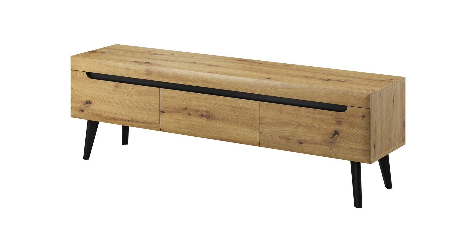 Furniture24 Tv Schrank NORDI Lowboard Unterschrank Skandinavische Stil (Artisan Eiche)