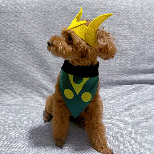 Dog Costume Pet Cosplay Crown And Triangle Scarf For Small Dogs Cats Clothes (Mini Costume) #TOP4