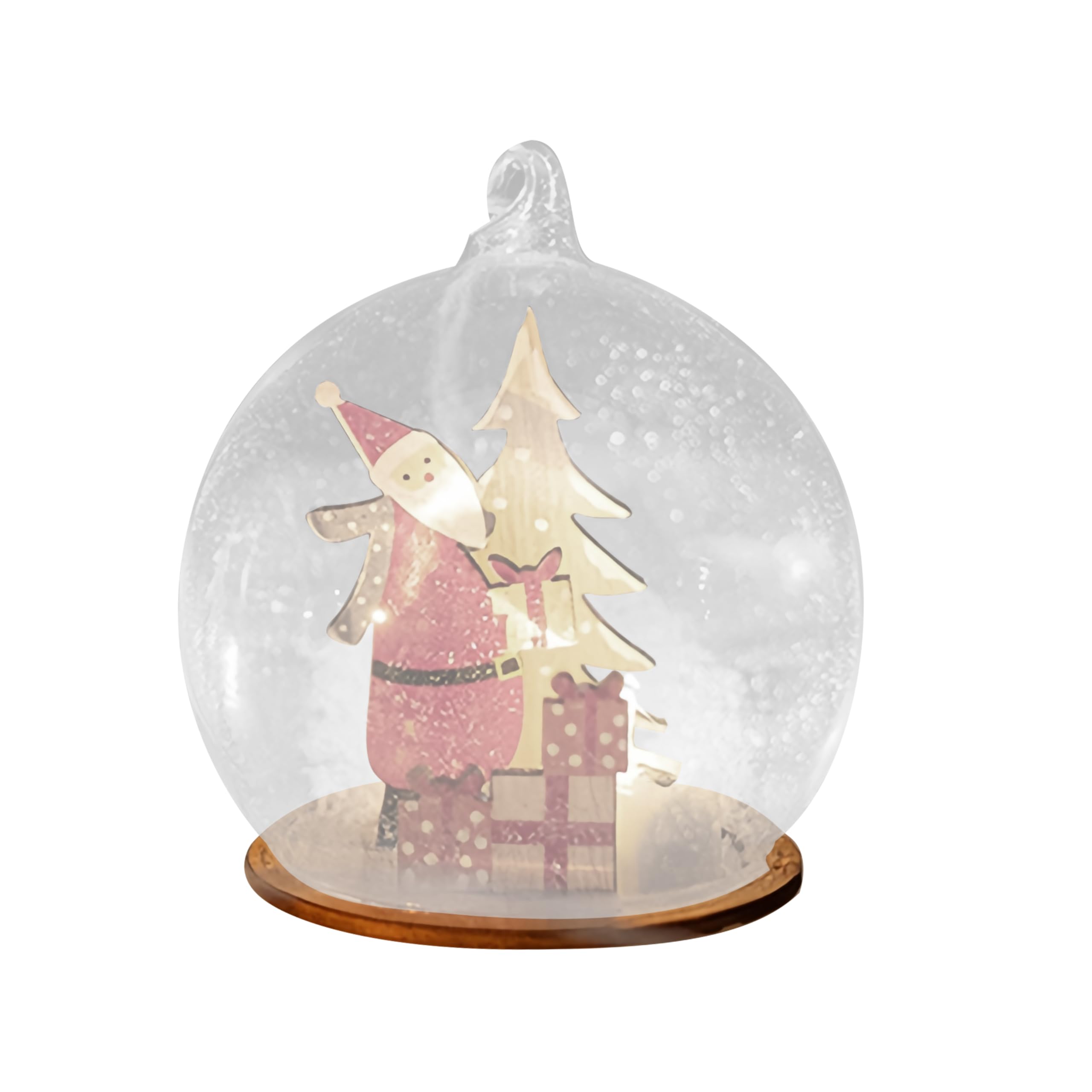 Carotoe E Caroto Glowing Tre Hanging Pendants Christmas Celebration Lights Glowing Tre Ornament Sturdy Glass Party Decors Spher