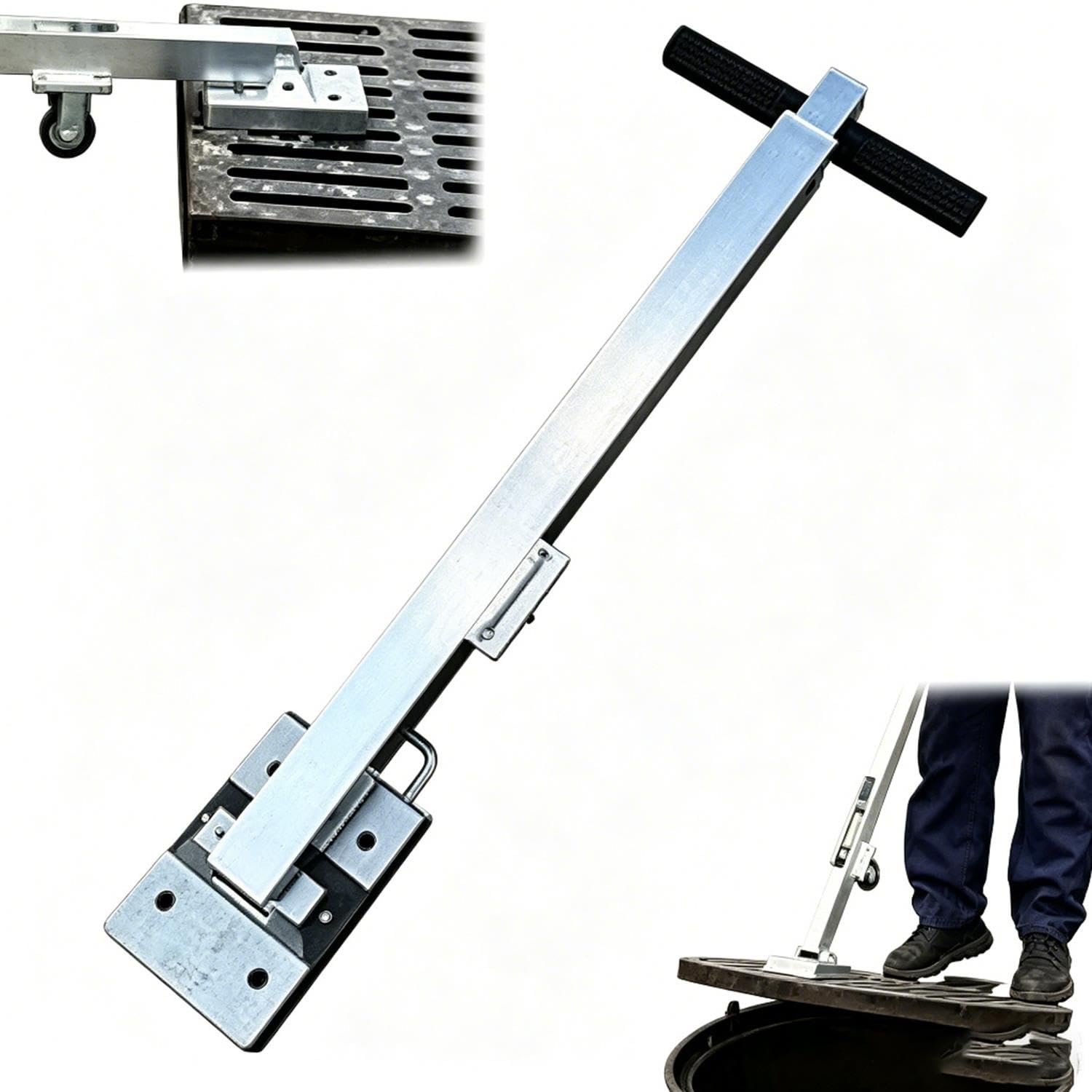 Sollevatore Magnetico per Tombini, Estrattore Telescopico