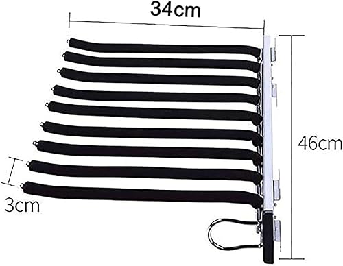 Miniatura 2 de Riel para colgar ropa de armario, barra de armario extensible resistente, soporte de armario expandible para 9 pantalones, gancho de armario para