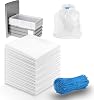 30-pack Trash Compactor Bags with Pre-punched Holes for Attaching, 2.6 mils Heavy Duty Trash Compactor Bags, Fits 15-inch Rectangular Drawer Compactors, Twist Ties Included, White
