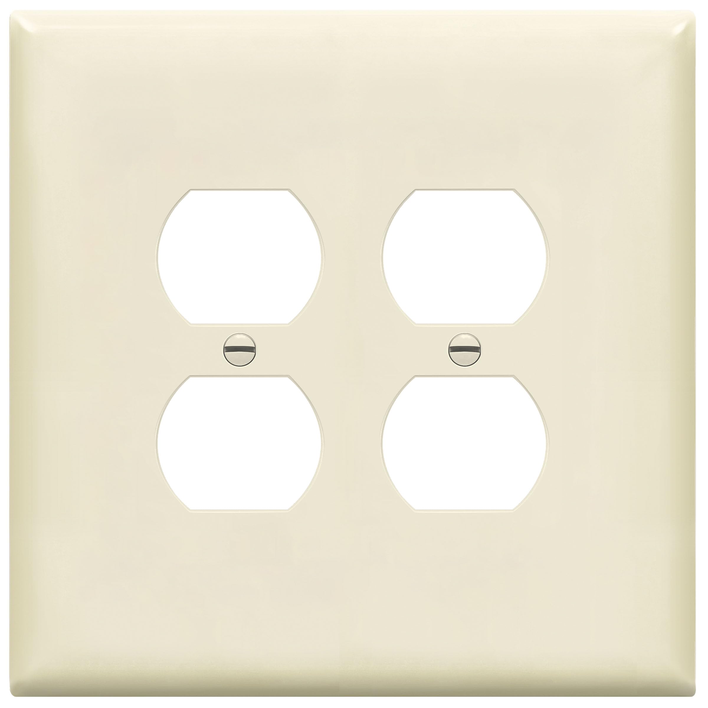 ENERLITES Double Duplex Receptacle Cover, Two Gang Outlet Wall Plate, Gloss Finish, Oversized 2-Gang 5.5" x 5.5", Unbreakable Polycarbonate