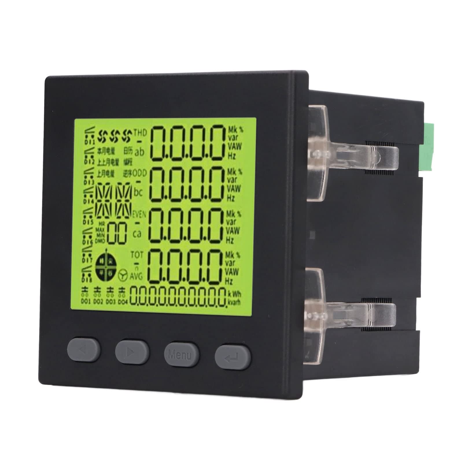 Hyuduo 3-fazowy Miernik Mocy 3-fazowy Licznik Energii Wielofunkcyjny Monitor Zużycia Energii Elektrycznej z komunikacją Obudowa ABS Zmniejszająca palność dla Automatyki Podstacji