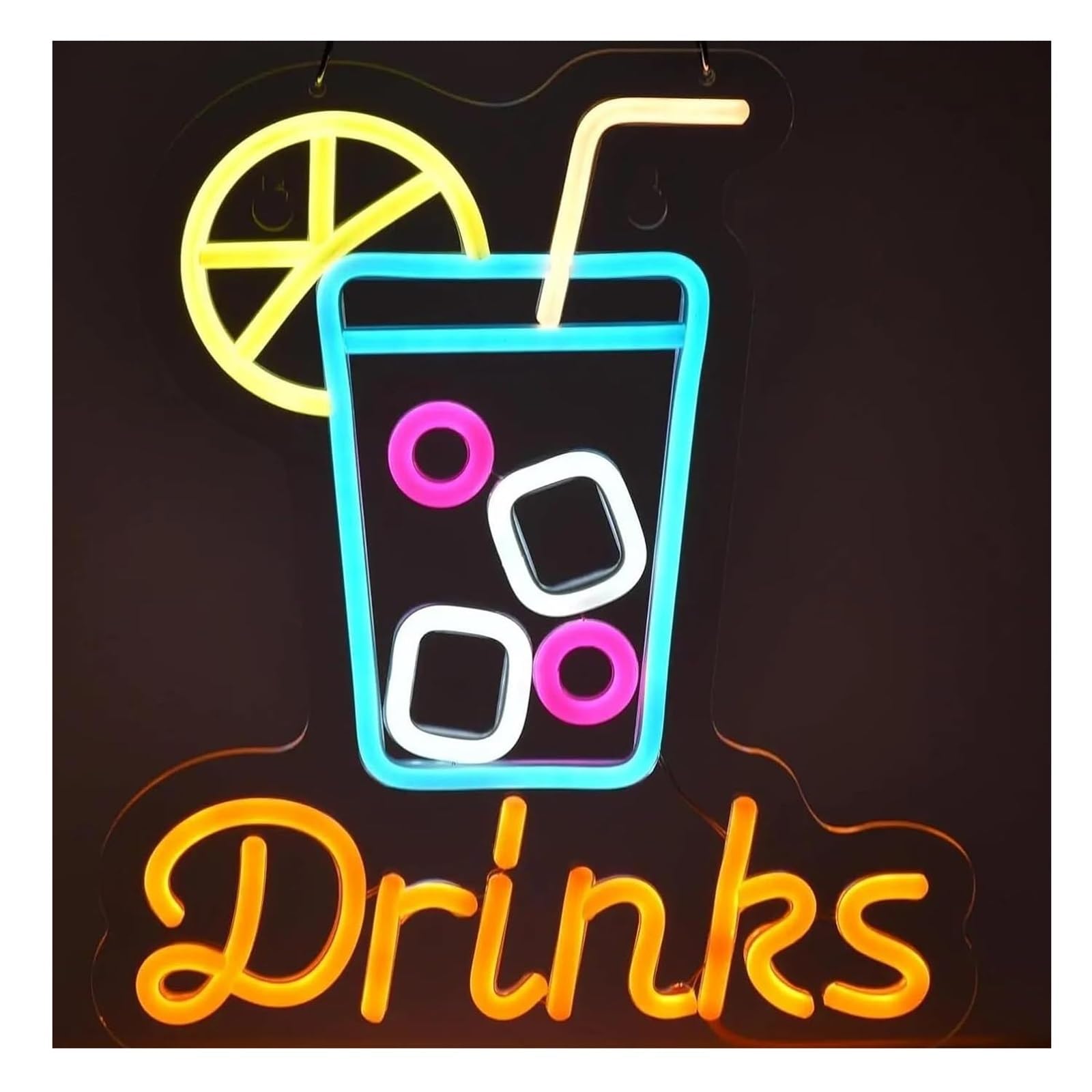 Zynther Neon lamp for neon Sign Drinks Cold Drink Cup Lighting for Wall Art Bar Club