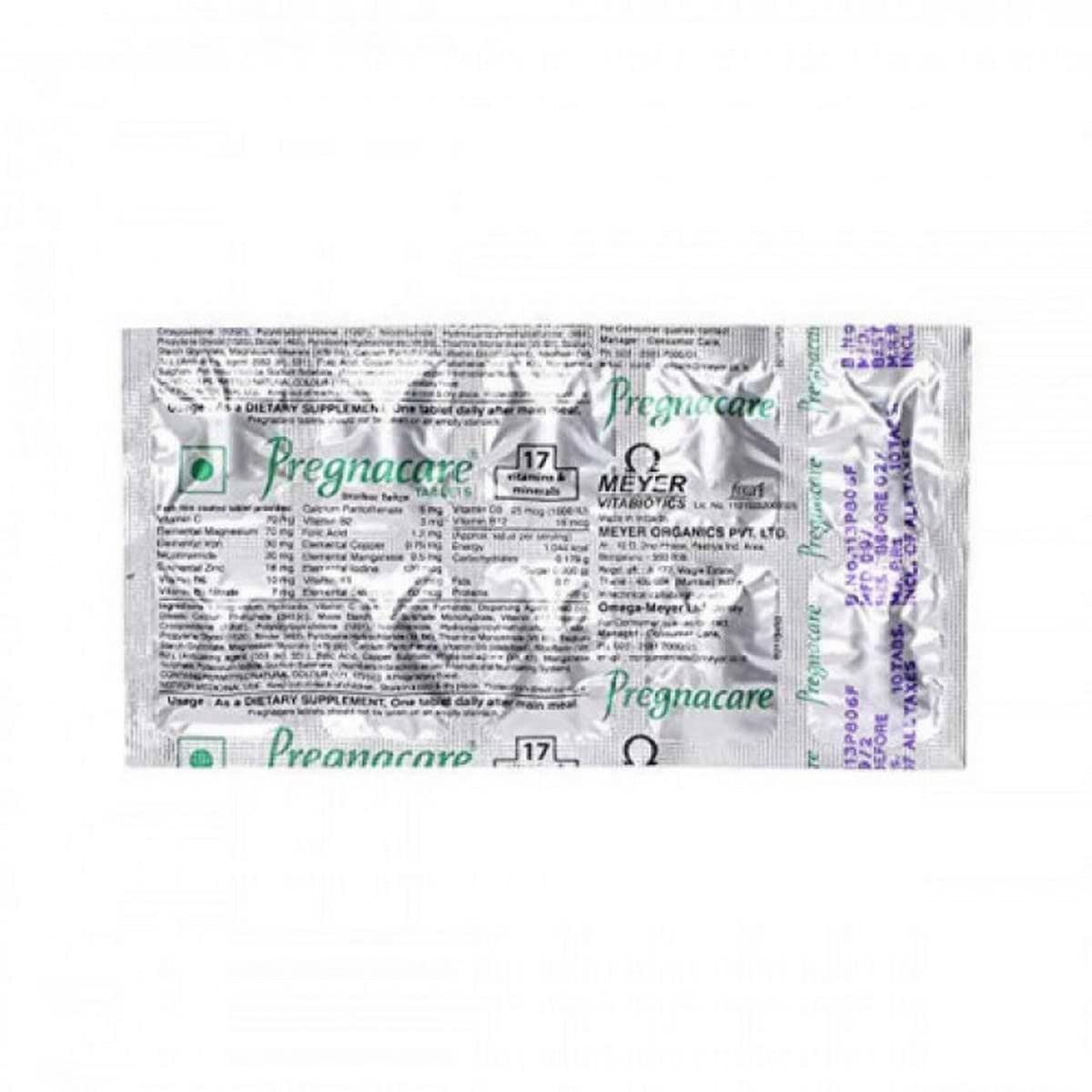Pregnacare - Strip of 10 Tablets