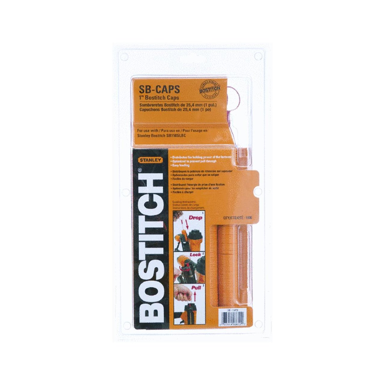 Bostitch 1 in. L x 5/16 in. W Plastic Medium Crown Caps and Staples 18 Ga. 5000 pk