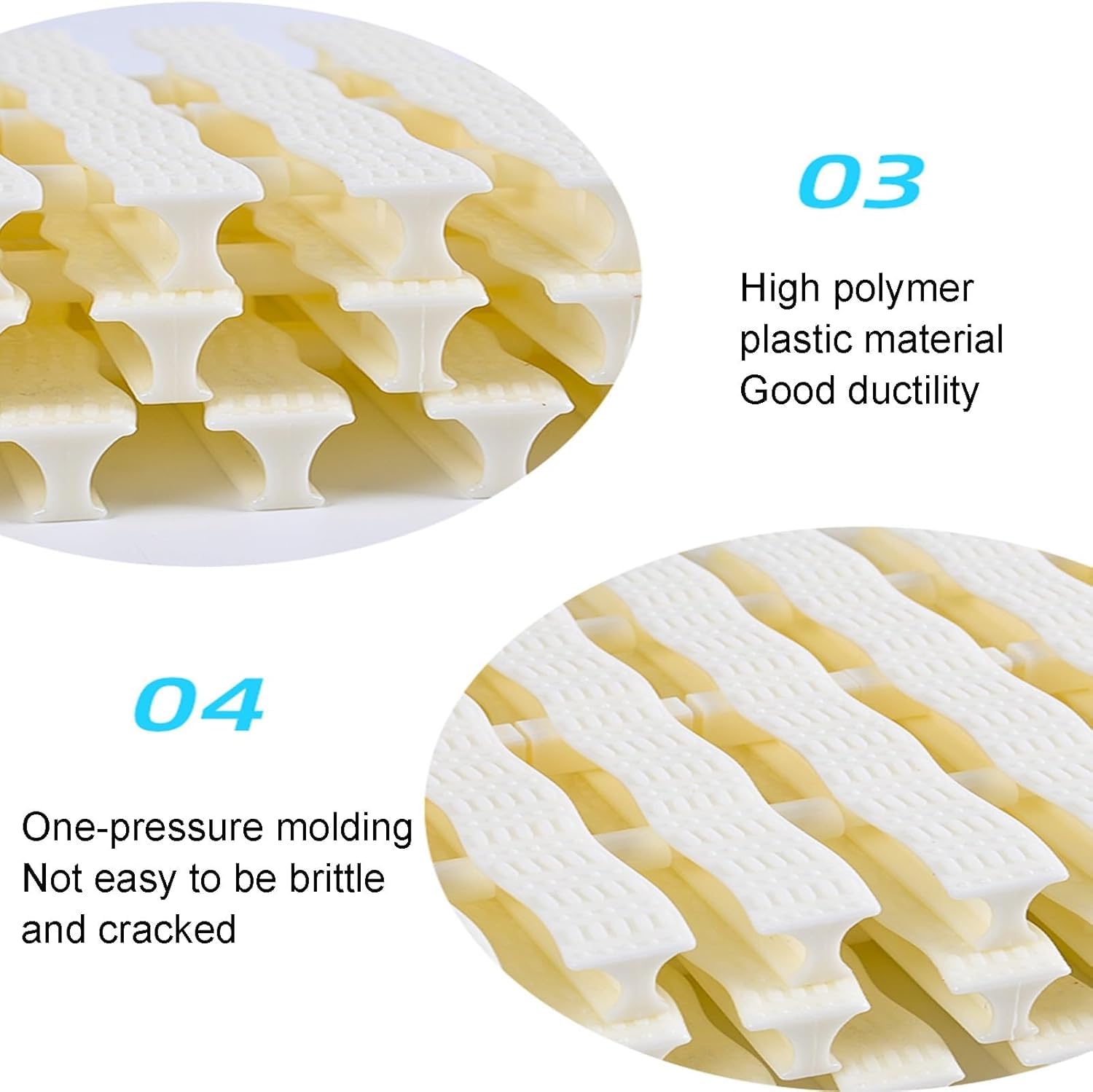 Griglia di drenaggio ondulata per piscina con troppopieno in plastica resistente, 35 x 100 cm, confezione da 2, per una maggiore sicurezza e manutenzione della piscina