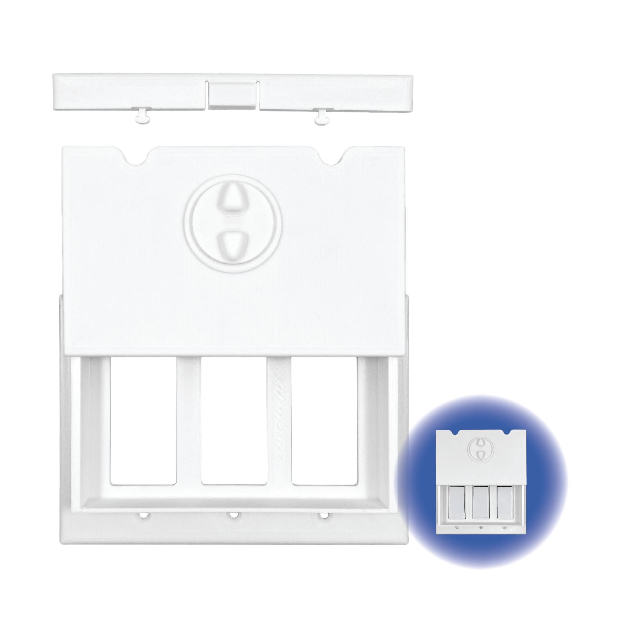 HomeStar Safety Light Switch Guard | Triple Rocker Style | Child Proof Light Switch Plate | Tamper-proof Switch Protection | Switch Lock Cover |