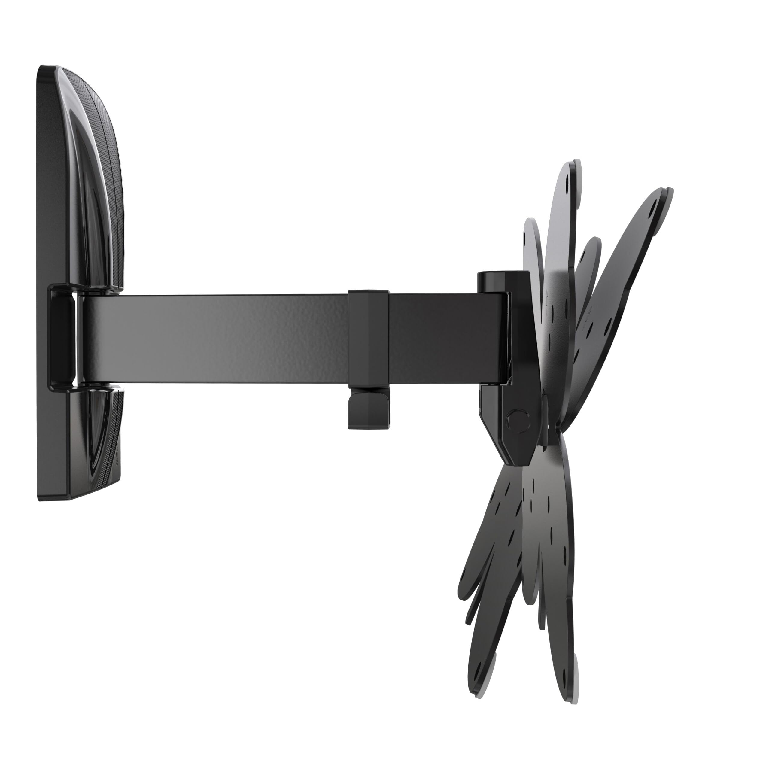 Meliconi Slimstyle Plus 200 Sr, Supporto Con Braccio Ultra Sottile Da Parete Per Tv A Schermo Piatto Da 26’’ A 40’’, Orientabile Orizzontalmente E Verticalmente Vesa 100X100, 200X200, Nero