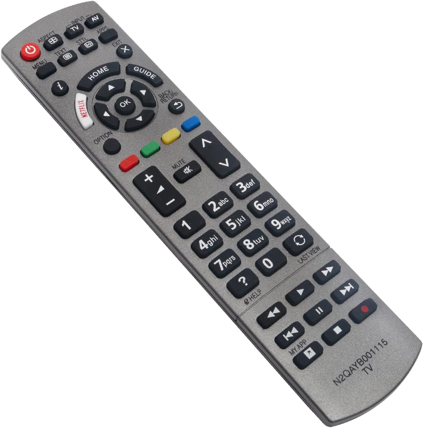 N2QAYB001115 Replacement Remote fit for Panasonic 4K OLED Smart TV TX-40EXF687 TX-58EXW784 TX-65EX610E TX-55EXN688 TX-65EXW784 TX-75EX750B TX-75EX780E TX-43EXW754 TX-49EX610E TX-50EXW735