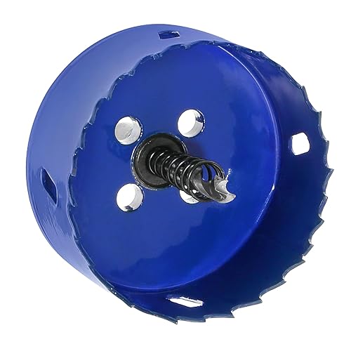 Vista 59 de Luomorgo - Sierra perforadora de 4 pulgadas/100 mm, acero de alta velocidad, profundidad de corte 1 1/4 pulgadas, adaptador de broca hexagonal