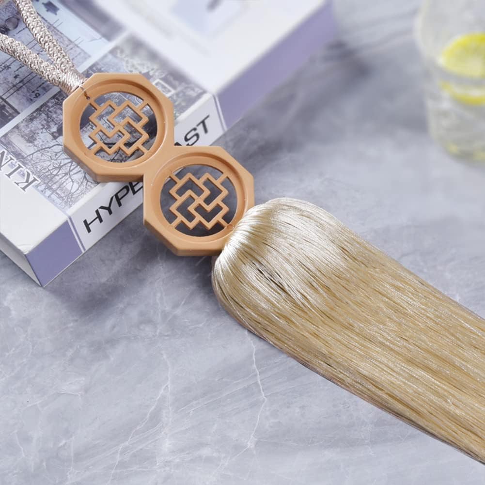 Set of 2 Creative Curtain Rope Tiebacks with Tassels, Curtain Buckle Tieback Simple Curtain Holdbacks Curtain Accessories Drape Tiebacks Rope (Royal Blue)