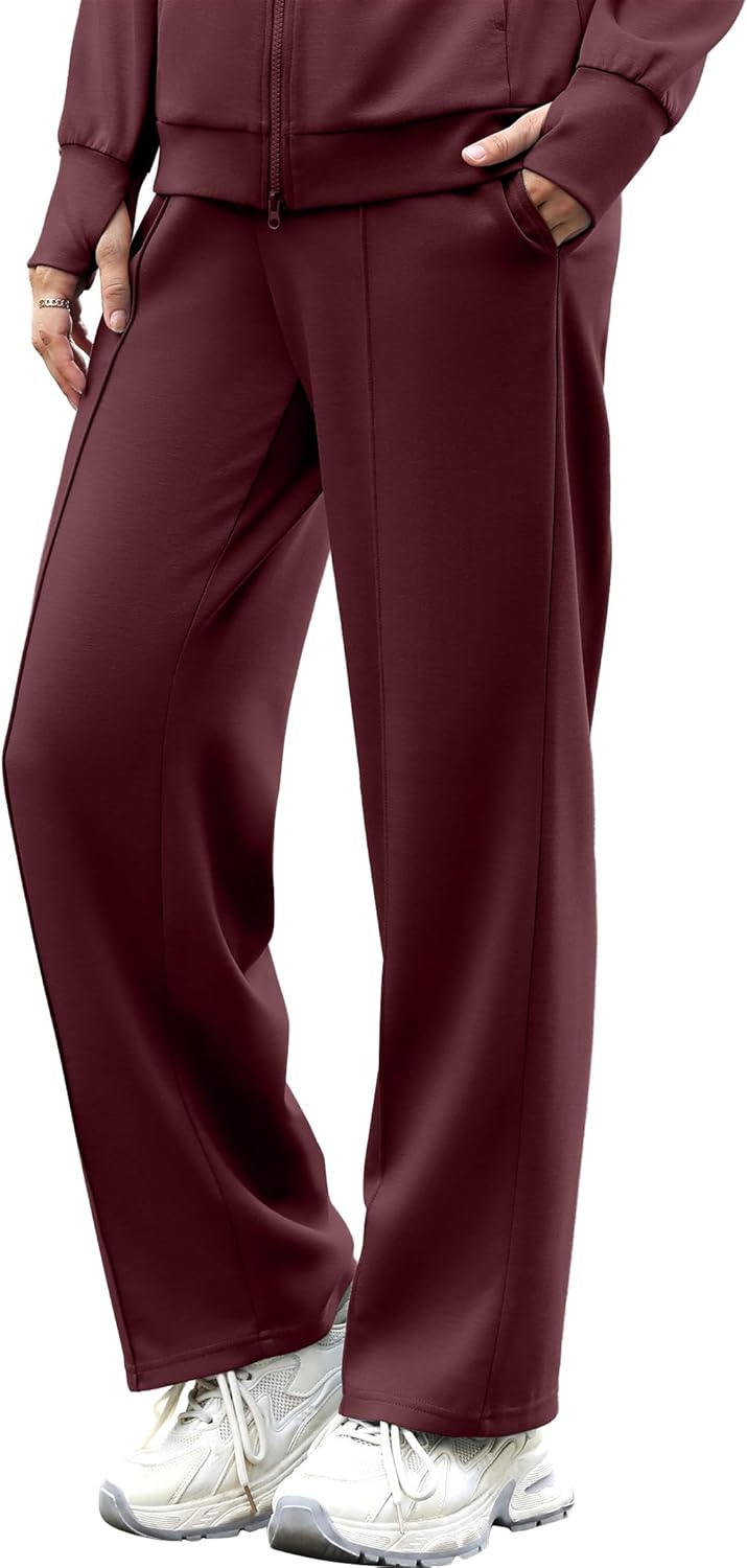Casly Lamiit Lounge Sets for Women 2026 Spring Sweatsuit Long Sleeve Zip Up Travel Outfit Wide Leg Sweatpant Tracksuit