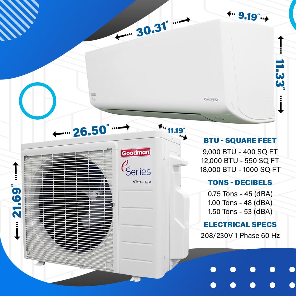 18000 Btu Goodman Heat Pumps For Sale Mini Split Ac/heating System