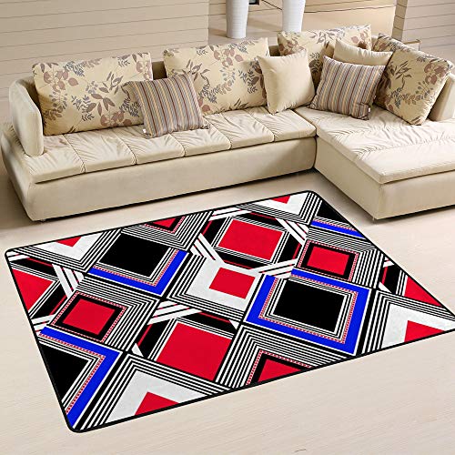 Tapis ocean moderne grand format lavable pour eviter les taches