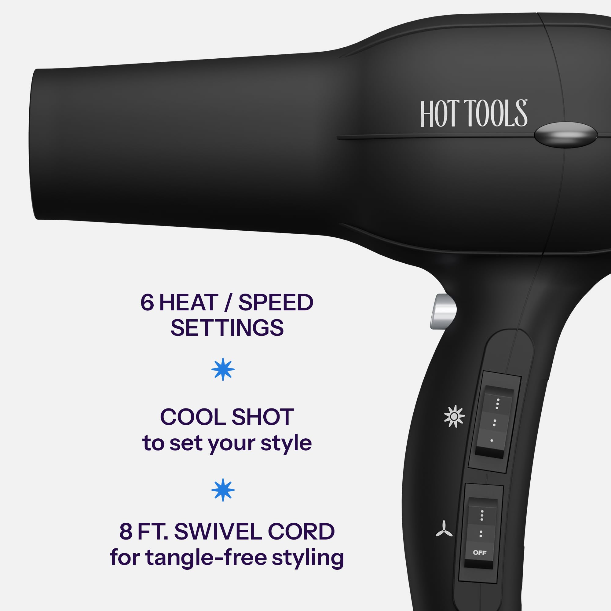 Hot Shot Tools Turbo Ionic Salon Dryer Hot Tools BLACK GOLD Turbo Ionic Hair Dryer with All NEW  main image 2