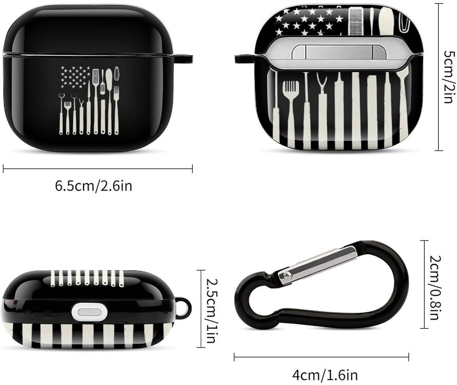 Chef USA Flag Funny Earbuds Case for Airpods 3 image 2