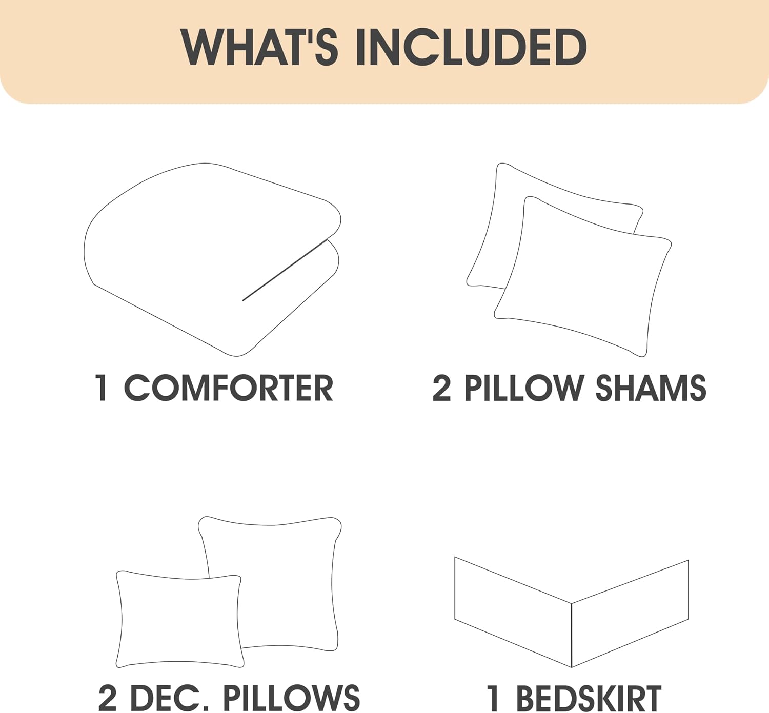 Grey Yellow 6 Piece Comforter Set, Queen, Elegant Floral Jacquard, Ultra Soft Bed Set for All Seasons, Bed in a Bag, Include Comforter, Bed Skirt, Pillow Shams & Decor Pillows