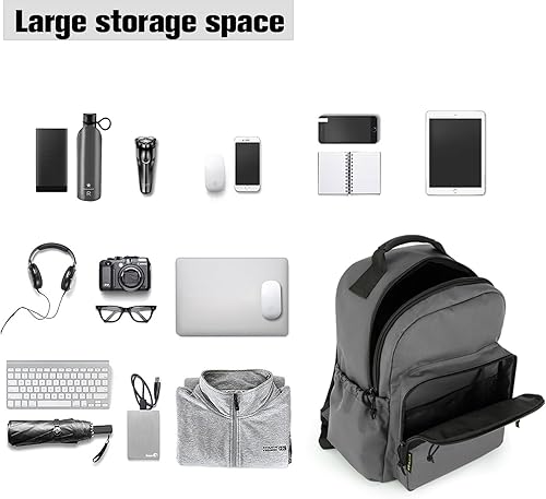 Miniatura 2 de VEAGIA Mochila táctica para computadora portátil de viaje, mochila de trabajo resistente grande para hombres y mujeres Aprobado por aerolíneas, Gris