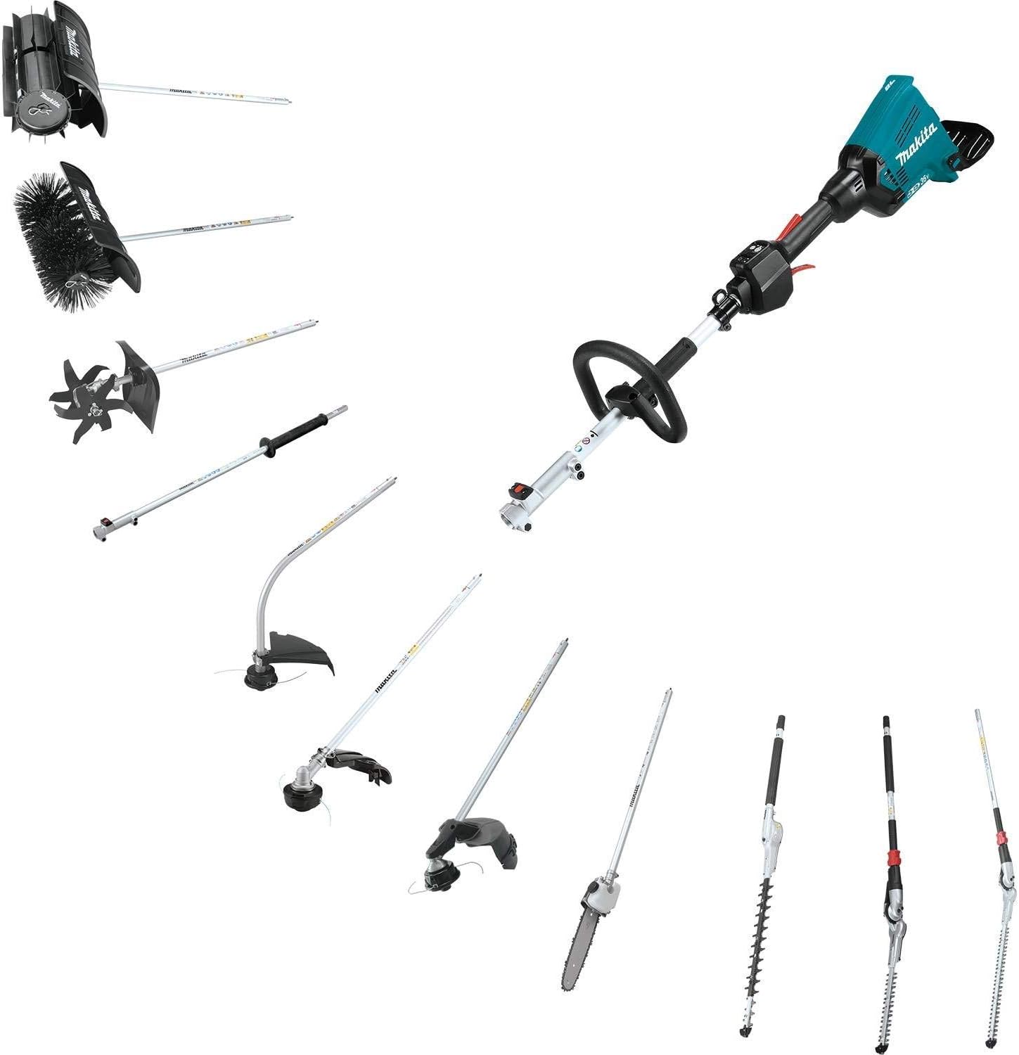 Makita XUX01ZM5 18V X2 (36V) LXT Lithium-Ion Brushless Cordless Couple Shaft Power Head with String Trimmer Attachment, Tool Only (Renewed)