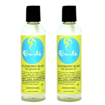 Curls Blueberry Bliss Hair Growth Oil 4 Ounces ~ Pack of 2