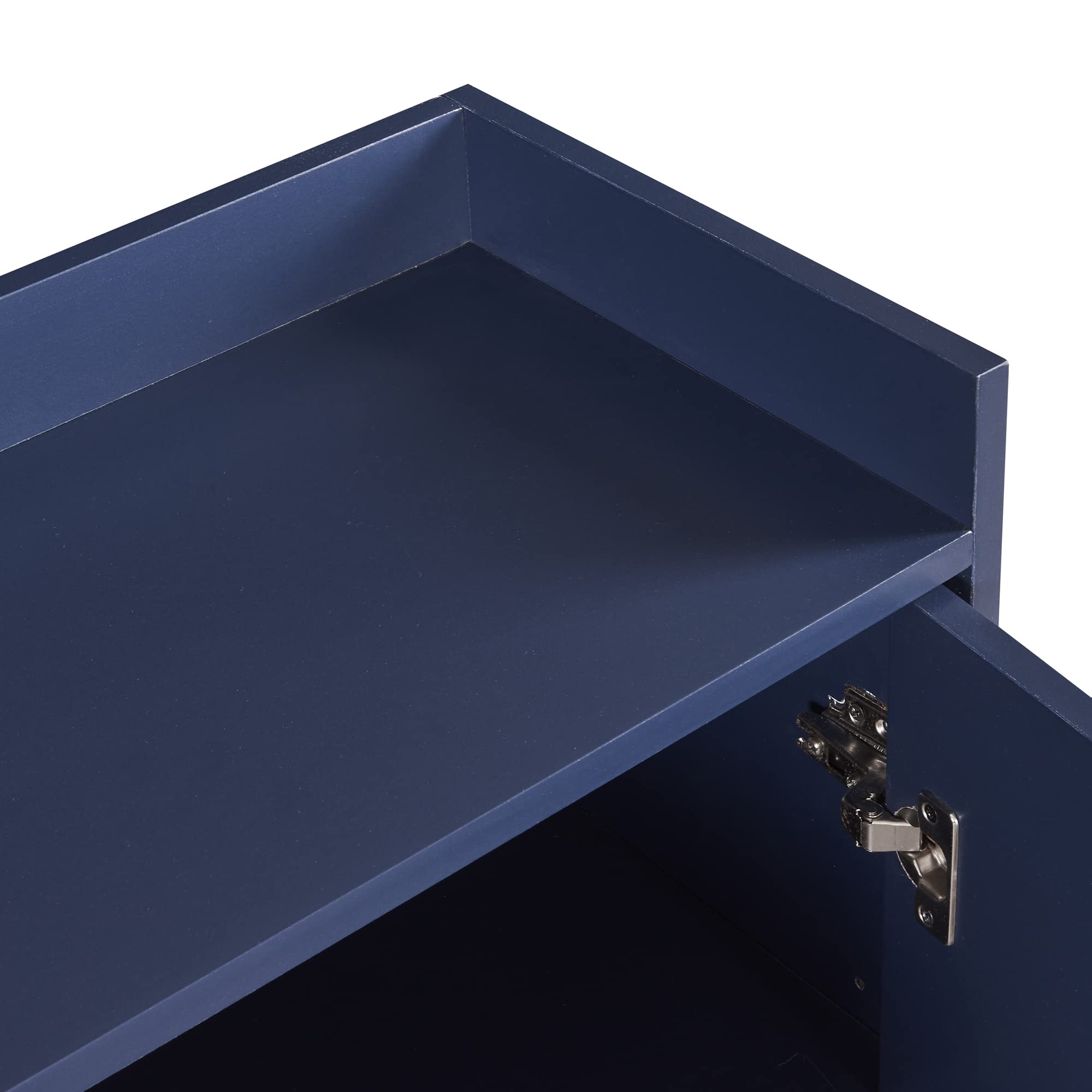 Credenza Moderna E Minimalista Con 4 Ante Senza Maniglia Ideale Per Sala Da Pranzo Soggiorno Cucina Bianca 96400600