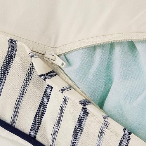 EveryYay Blue Nautical Striped Lounger Dog Bed 40\" L X 30\" W