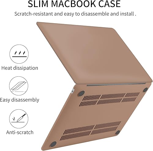 Miniatura 4 de Seorsok Funda compatible con Mac Air de 15 pulgadas 2023 2024 Release M3 A3114 M2 A2941 con pantalla de retina líquida Touch ID, funda rígida de