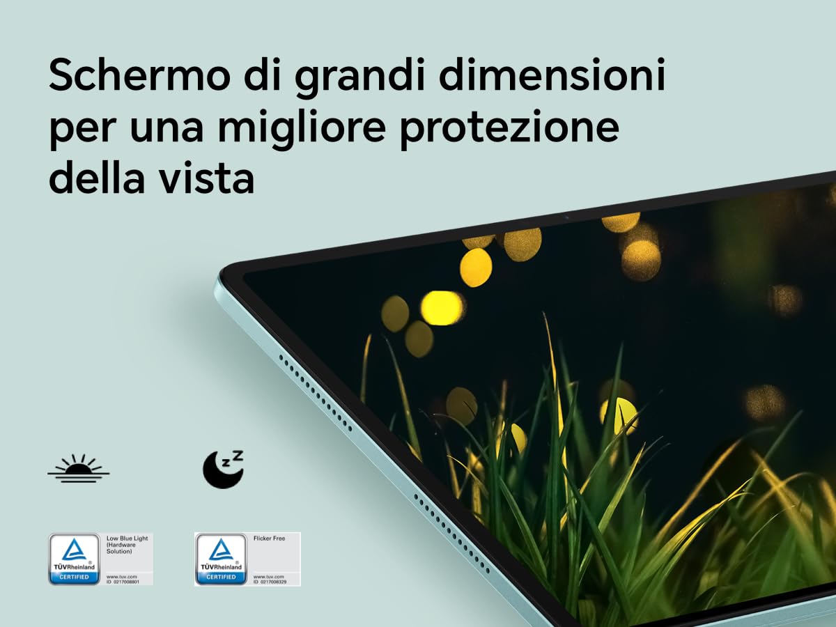 HONOR Pad 9 Tablet,12,1" Pollici Touch Screen, 120Hz 2,5K Fullview Display, Android da 13, 8GB RAM 256GB ROM, 8 Altoparlante, 8300mAh, Wi-Fi, Bluetooth, (Cyan Lake)
