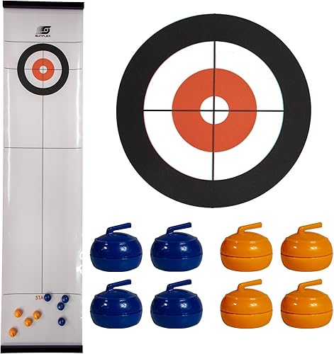 Sunflex Mini juegos de deportes de interior de mesa  Elección de bolos, rizado o tejo  Juego de fiesta para niños y adultos  Fácil de transportar