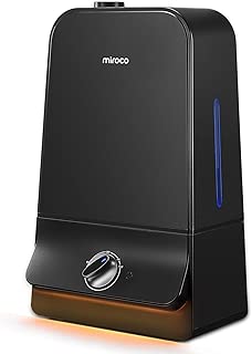 Miroco Ultrasonic Cool Mist Humidifier with 6L Water Tank, 26dB Ultra Quiet, 90mm Water Inlet, Night Light, Adjustable Mist, Automatic Shut-Off for Home Office 20-60 Hours - coolthings.us