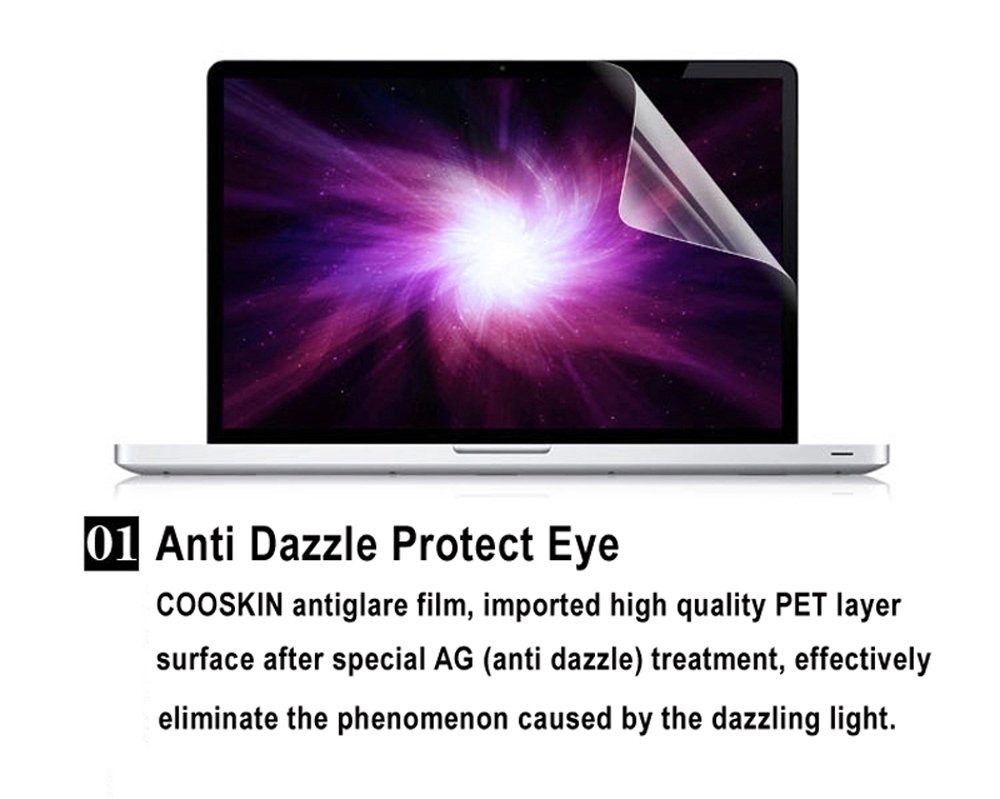 Antyodblaskowy (matowy) odcisk palca zarysowania laptop ochraniacz ekranu LCD do 17,3 cala 382,5 mm x 214,5 mm opakowanie detaliczne