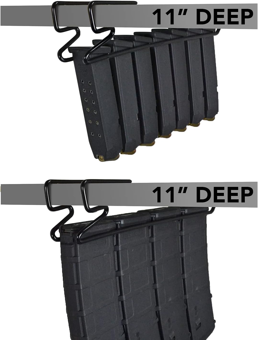 Gun Storage Solutions Shelf Kickstands & Holders - Gun Rack, Organize Your Safe and Displays. Works for Pistols and Handguns .22 Cal and Larger (Magazine Rack) : Sports & Outdoors