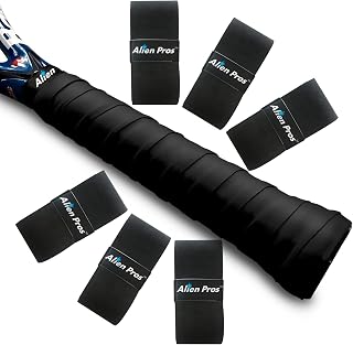 Alien Pros Tennis Overgrip Tape (6 Grips) - Precut Light Tac Anti-Slip Grip for Racquets, Sweat Absorbent & Easy Wrap