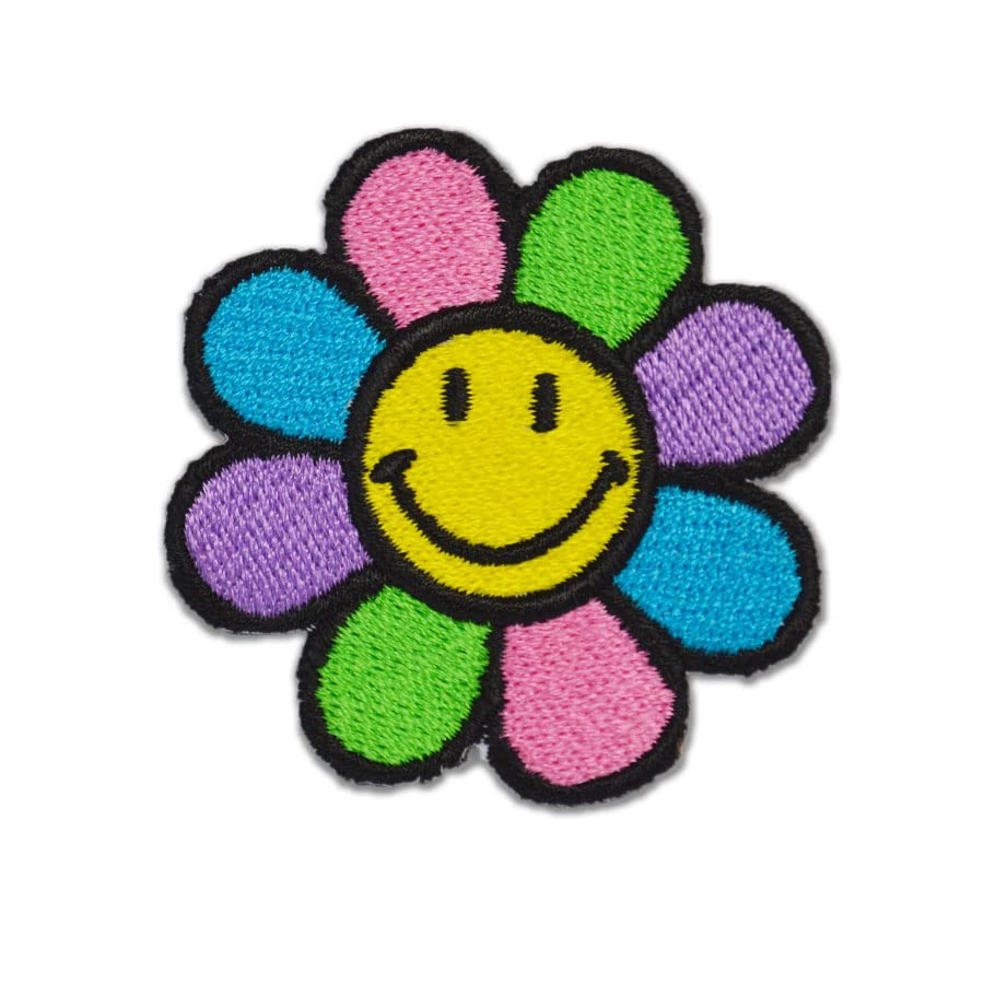 Amazon.co.jp: ワッペン スマイル ニコちゃん ダブル 2つなぎ 黄色