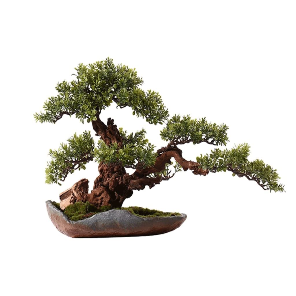 AYCDL Artificial Bonsai Tree Fake Plant Decoration Potted Tree Small Artificial Pine Bonsai Plant for Home Indoor Decor