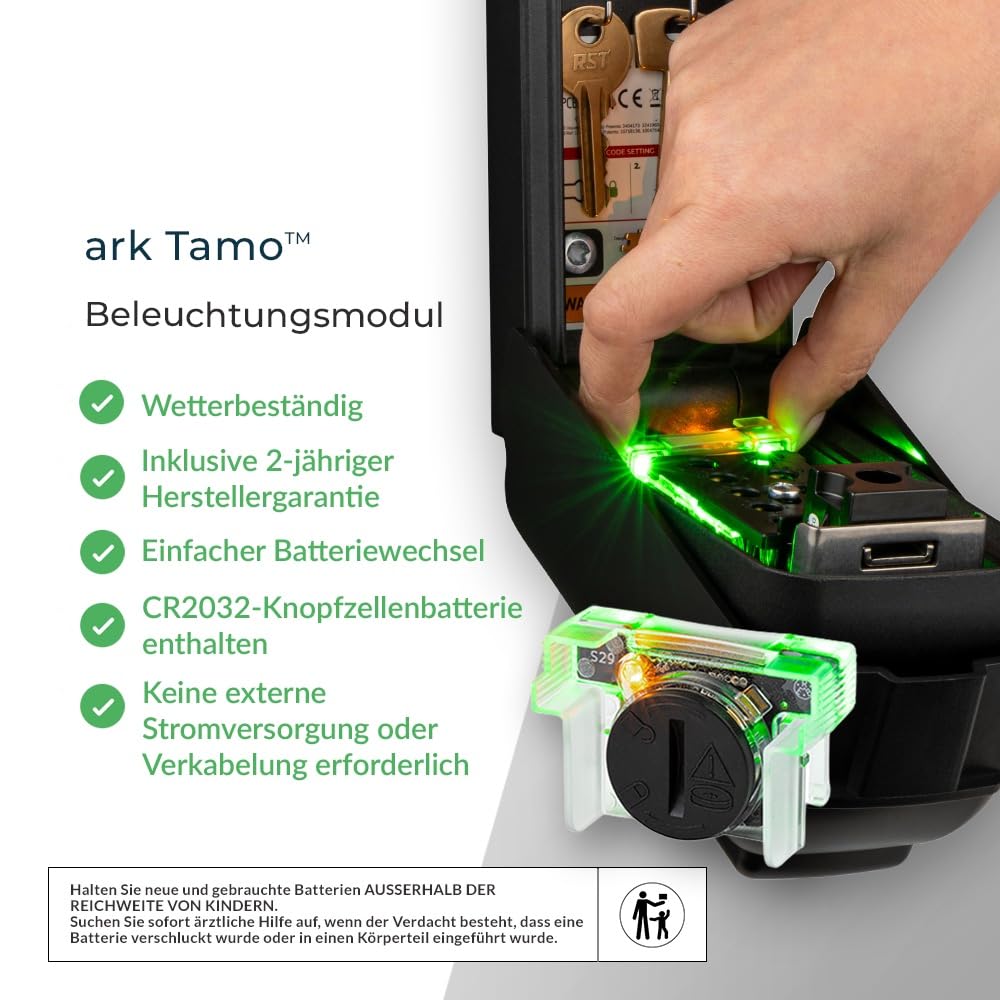 Tamo Schlüsseltresor mit Zahlencode - Schlüsselsafe Aussen - Police Preferred Schlüsseltresor Außen - Schlüsselbox 9,7 Mio. Code-Kombination - ideal für Home, Airbnb und Commercial