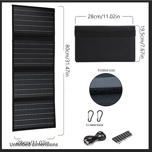 Miniatura 3 de Portable Folding 40W Solar Panel Charging Device with 3 Output Port Outdoor Charges Cell Plate for Backpacking Folding Panel Charging Device