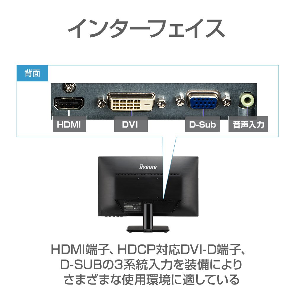 23インチデュアルディスプレイXU2390HS-B3２枚(スタンドなし) Amazon.co.jp: iiyama IPS モニター ディスプレイ XU2390HS-B2