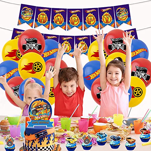 Hot Wheels Car Decorazioni Feste, Hilloly 38 Pcs