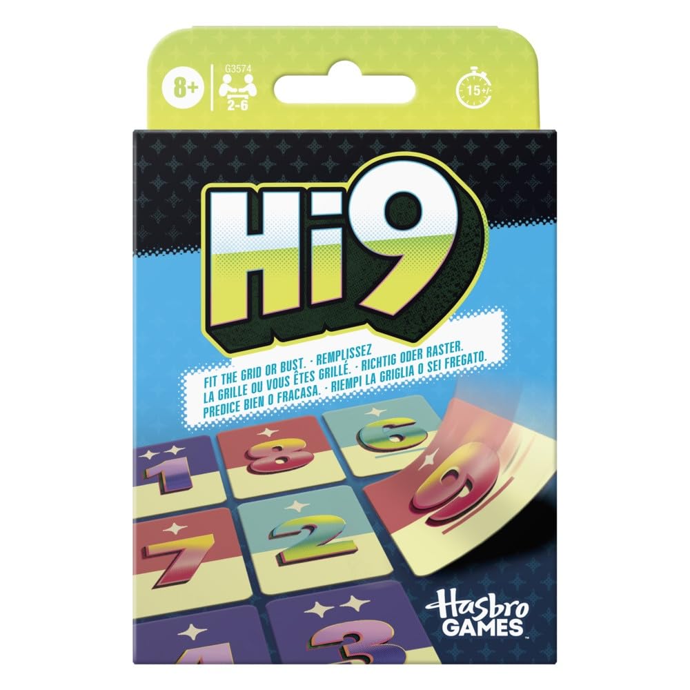 Hasbro Gaming Hi9 Card Game — Fun Family Games for Kids, Teens, Tweens, and Adults — Easy to Learn Strategy Card Games — 2-6 Players — 15 Mins. — Ages 8+ — image 1