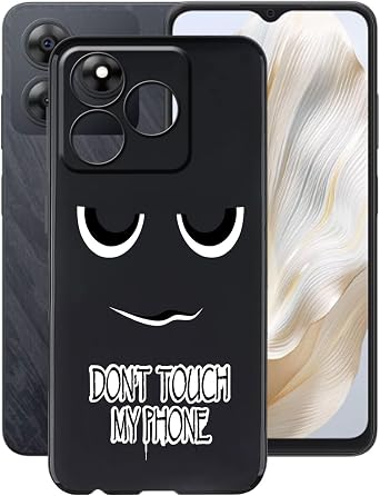 Case for Blackview Wave 8C 6.56", Black Soft TPU Bumper Phone Case, Slim Shockproof Silicone Military Grade Drop Protective Shell for Blackview Wave 8C - Do not Touch