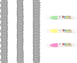 Amazon.com: 3 Pcs Metal Irregular Paper Tearing Craft Ruler - 7.87 ...